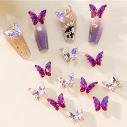 3D Butterfly Nail Rhinestones