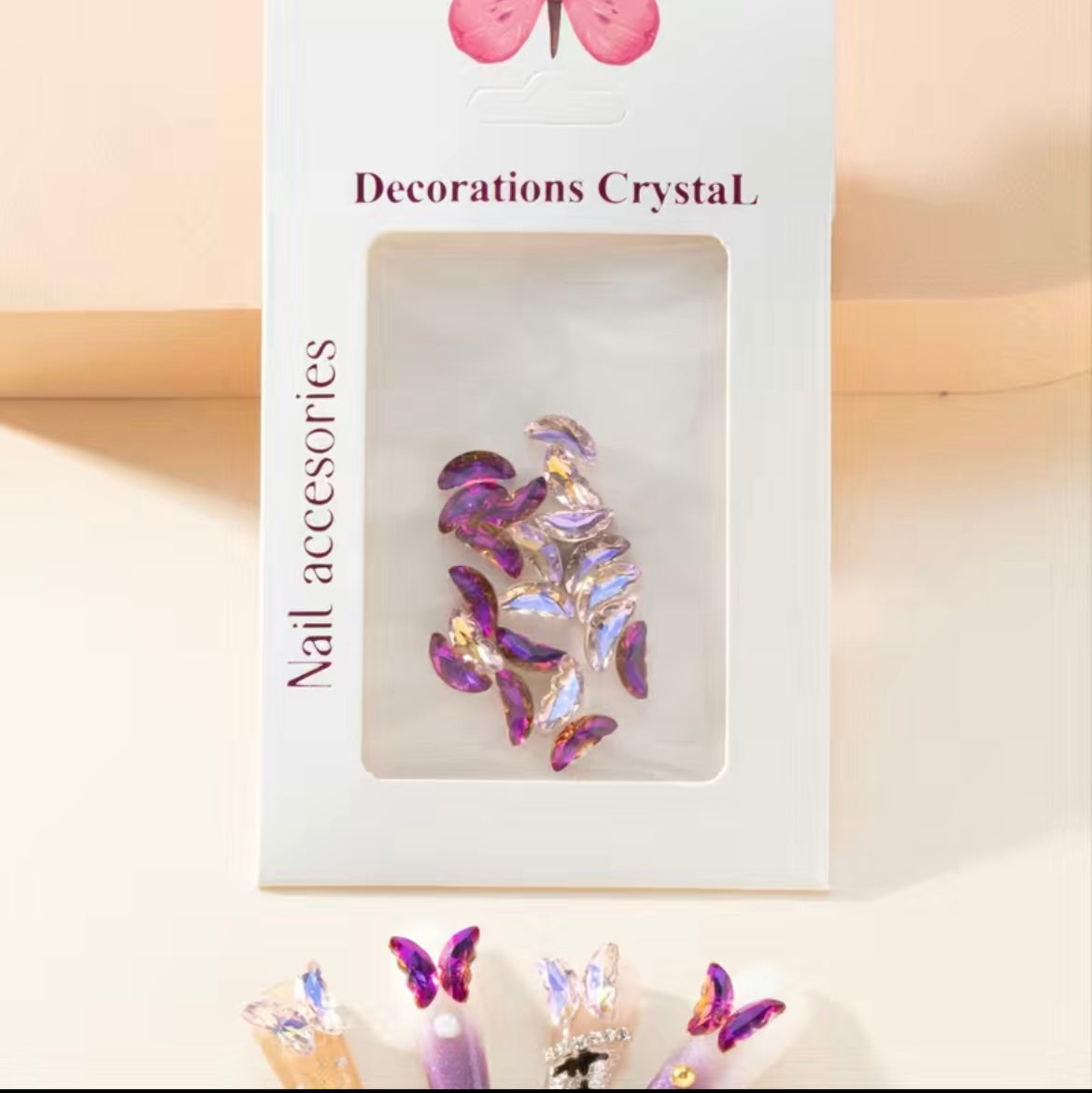 3D Butterfly Nail Rhinestones